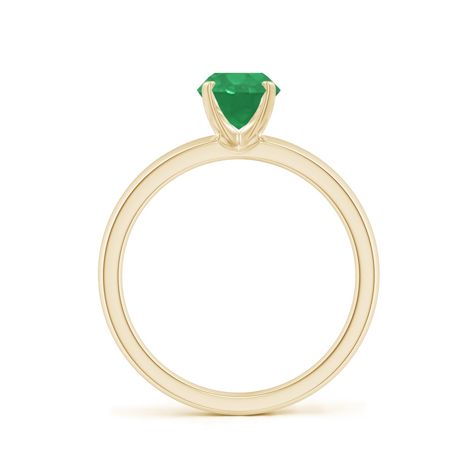 8x6mm A Prong-Set Oval Emerald Solitaire Engagement Ring in Yellow Gold side 199