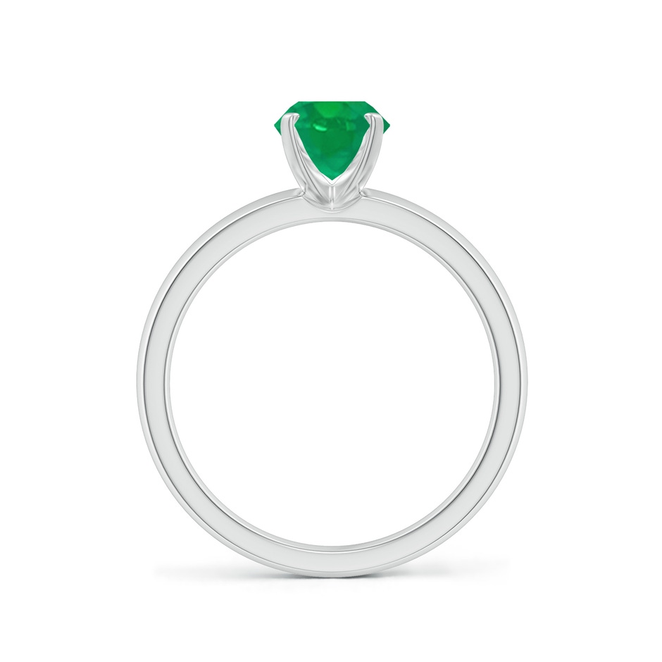8x6mm AA Prong-Set Oval Emerald Solitaire Engagement Ring in P950 Platinum Side 199