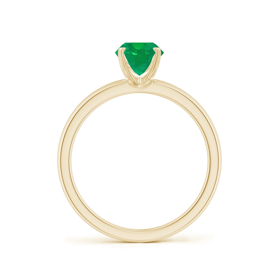 8x6mm AA Prong-Set Oval Emerald Solitaire Engagement Ring in Yellow Gold side 199