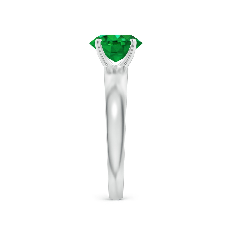 8x6mm AAA Prong-Set Oval Emerald Solitaire Engagement Ring in P950 Platinum Side 299