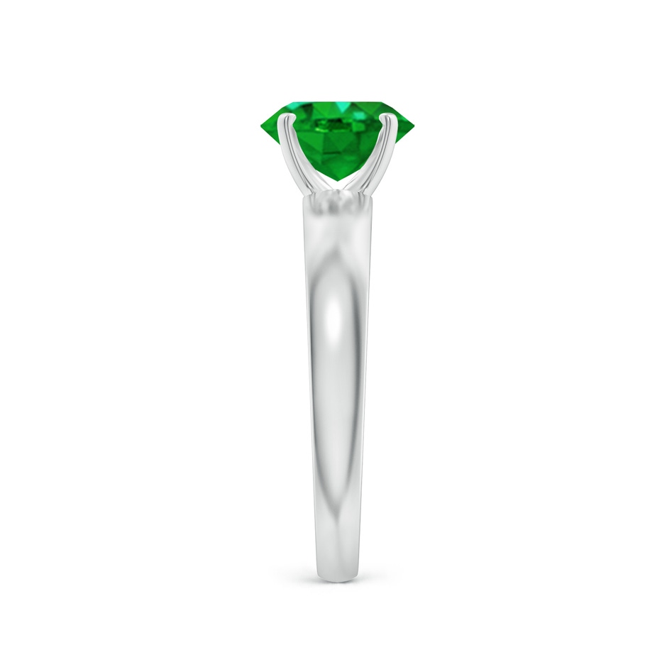 8x6mm AAAA Prong-Set Oval Emerald Solitaire Engagement Ring in P950 Platinum Side 299