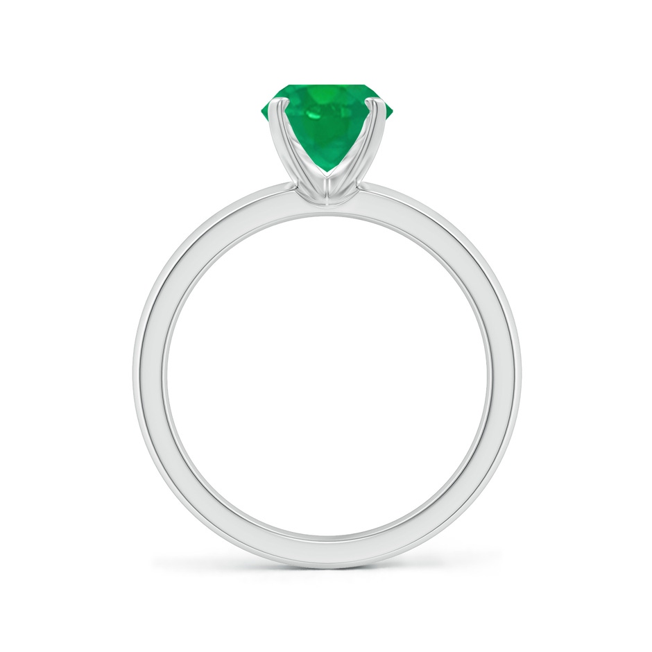 9x7mm AA Prong-Set Oval Emerald Solitaire Engagement Ring in P950 Platinum Side 199