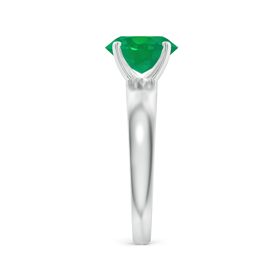9x7mm AA Prong-Set Oval Emerald Solitaire Engagement Ring in P950 Platinum Side 299