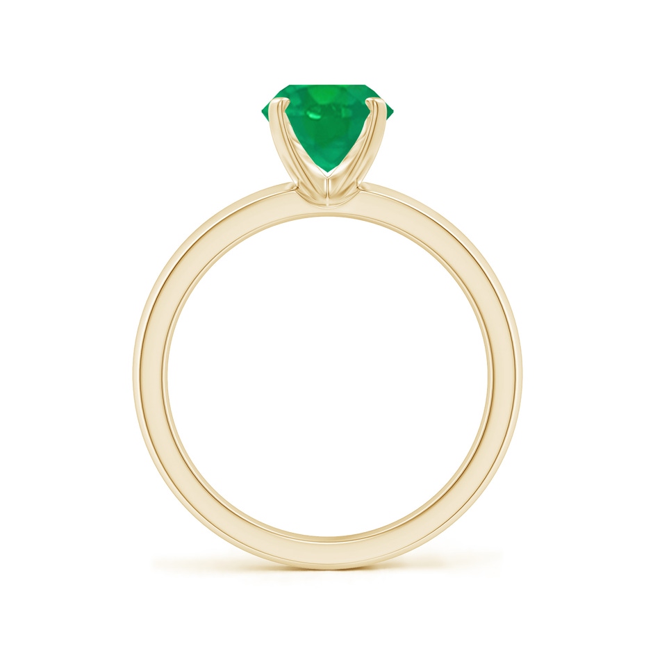 9x7mm AA Prong-Set Oval Emerald Solitaire Engagement Ring in Yellow Gold side 199