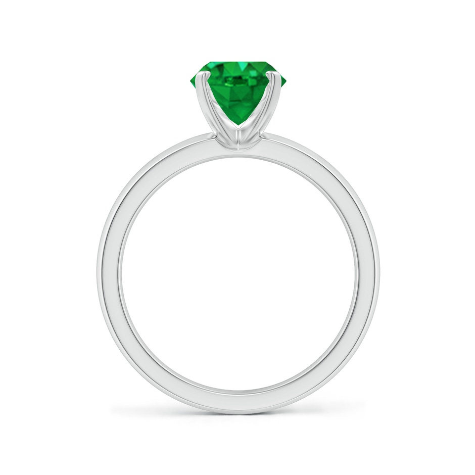 9x7mm AAA Prong-Set Oval Emerald Solitaire Engagement Ring in P950 Platinum Side 199