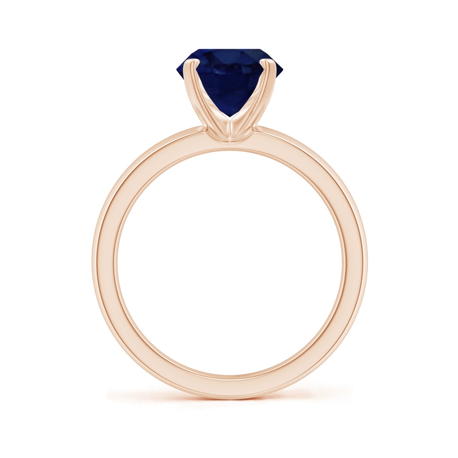 10x8mm A Prong-Set Oval Blue Sapphire Solitaire Engagement Ring in Rose Gold Side 199