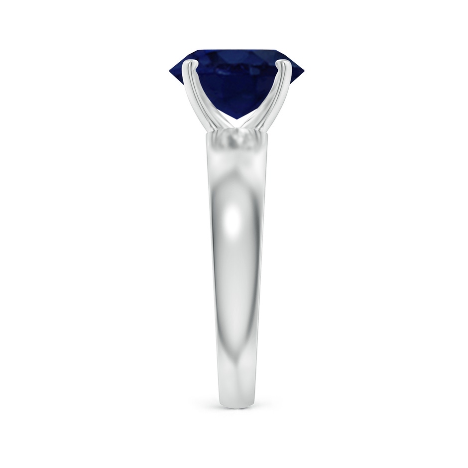 10x8mm A Prong-Set Oval Blue Sapphire Solitaire Engagement Ring in White Gold Side 299