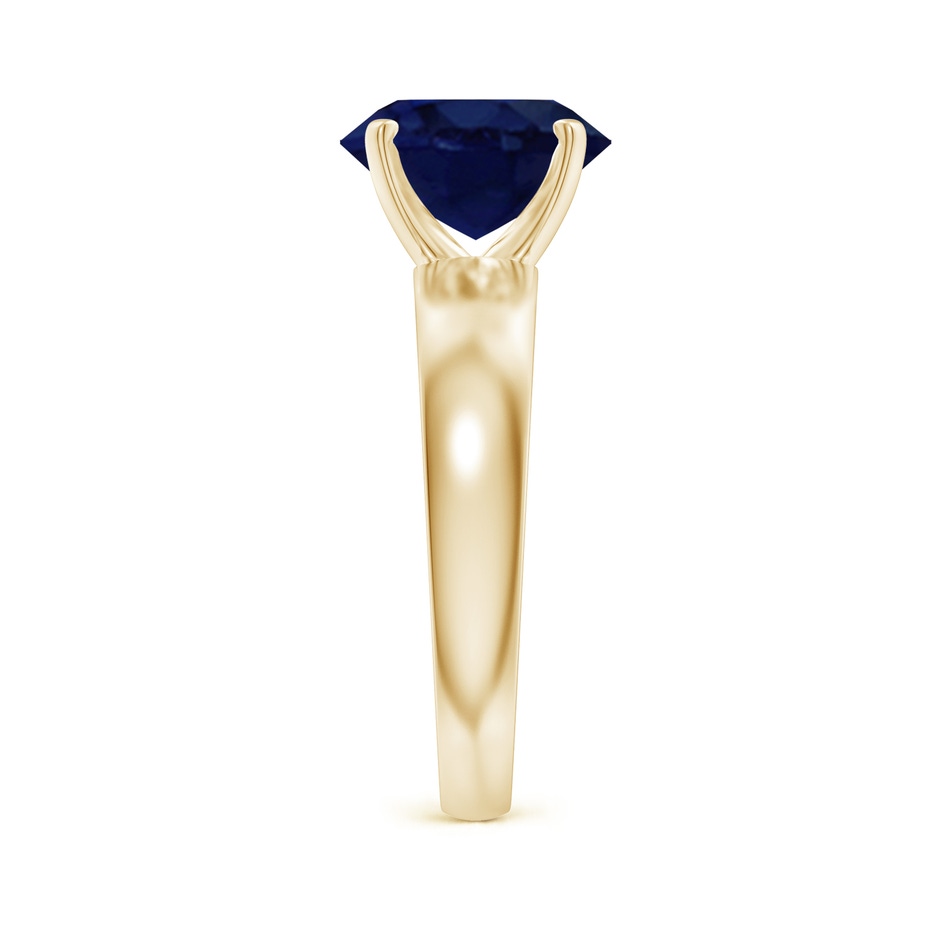 10x8mm A Prong-Set Oval Blue Sapphire Solitaire Engagement Ring in Yellow Gold Side 299