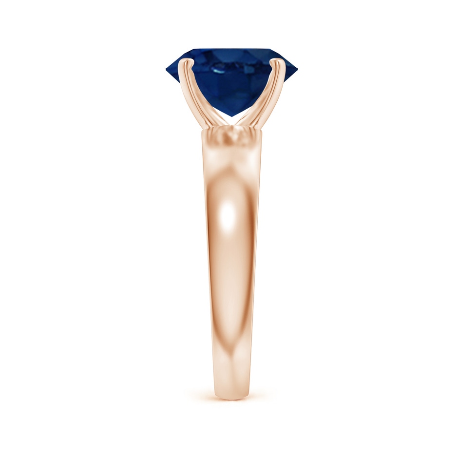 10x8mm AA Prong-Set Oval Blue Sapphire Solitaire Engagement Ring in Rose Gold side 299