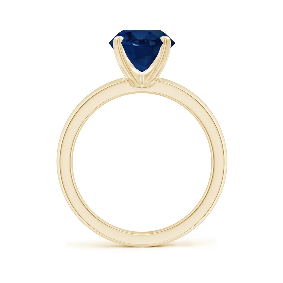 10x8mm AA Prong-Set Oval Blue Sapphire Solitaire Engagement Ring in Yellow Gold side 199