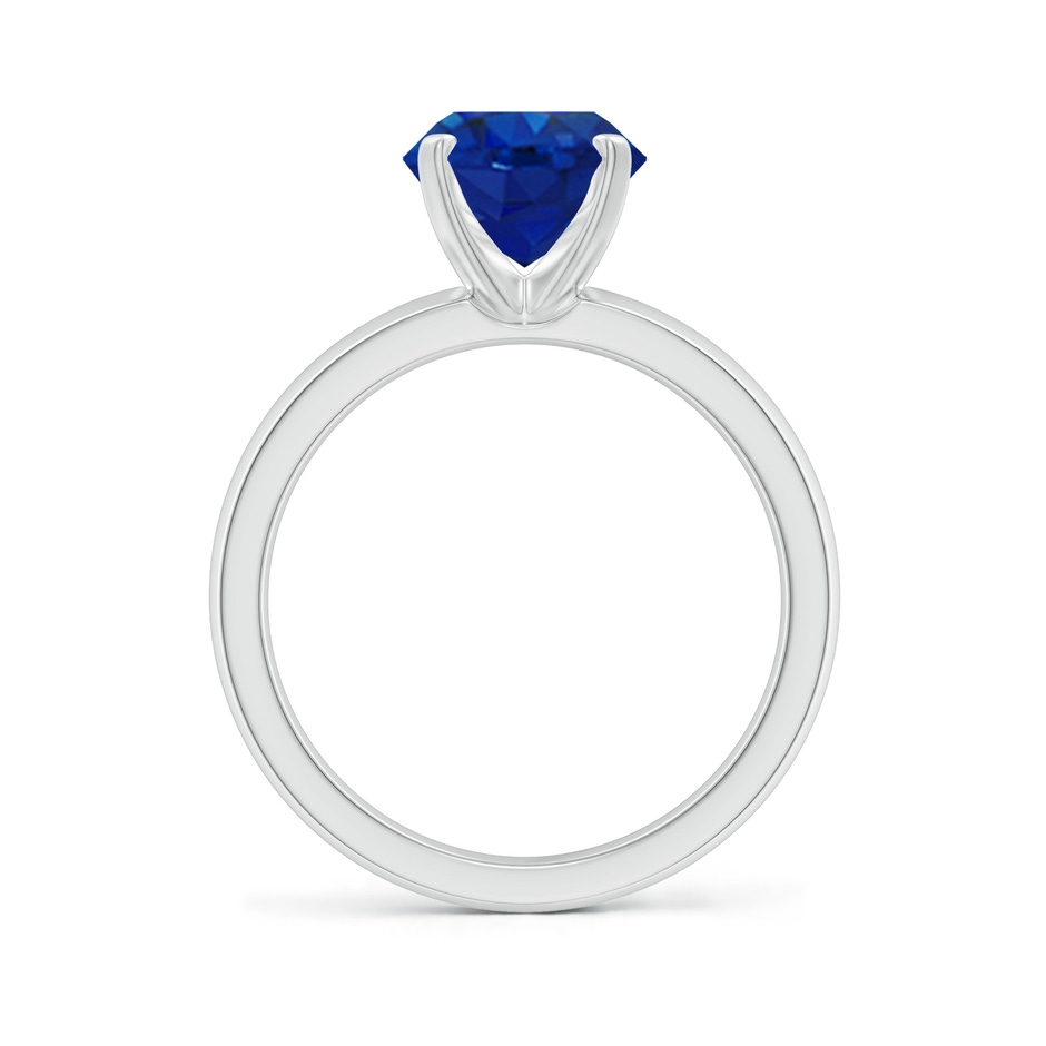 10x8mm AAA Prong-Set Oval Blue Sapphire Solitaire Engagement Ring in P950 Platinum Side 199