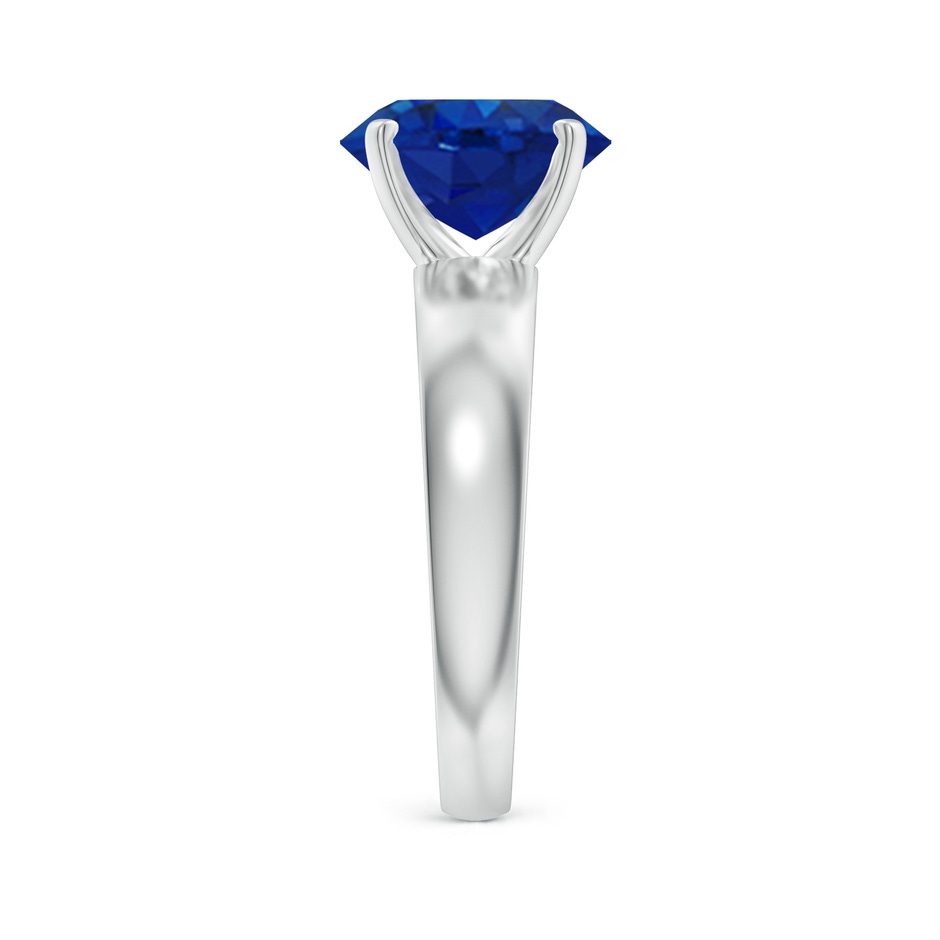 10x8mm AAA Prong-Set Oval Blue Sapphire Solitaire Engagement Ring in P950 Platinum Side 299
