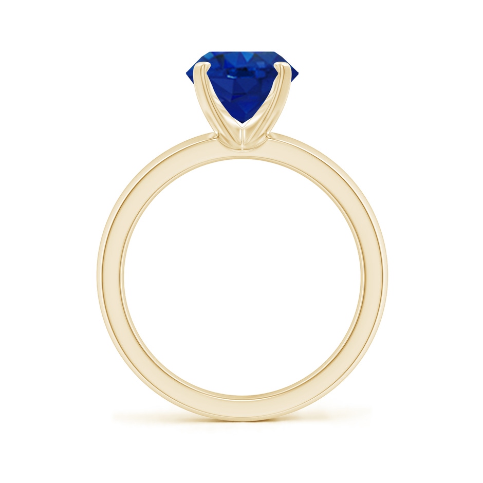 10x8mm AAA Prong-Set Oval Blue Sapphire Solitaire Engagement Ring in Yellow Gold Side 199