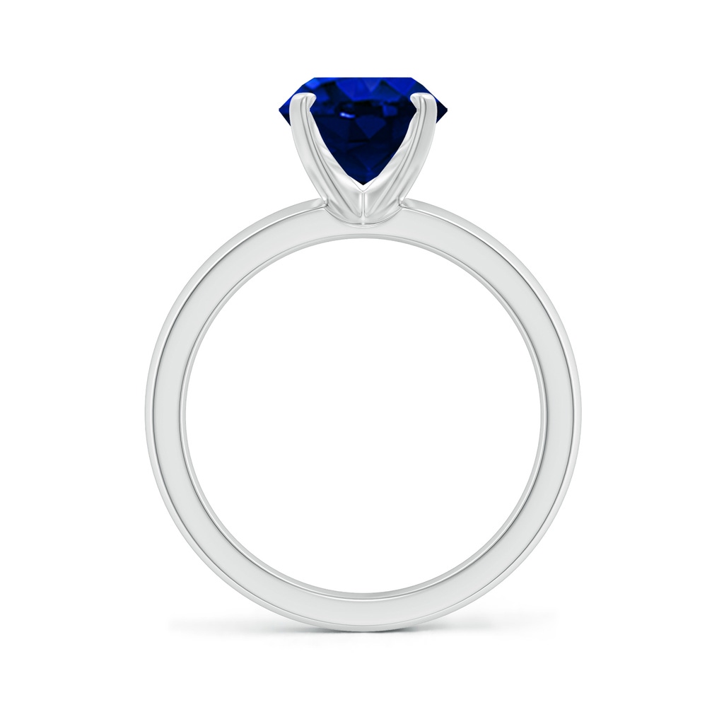 10x8mm AAAA Prong-Set Oval Blue Sapphire Solitaire Engagement Ring in P950 Platinum - side 199