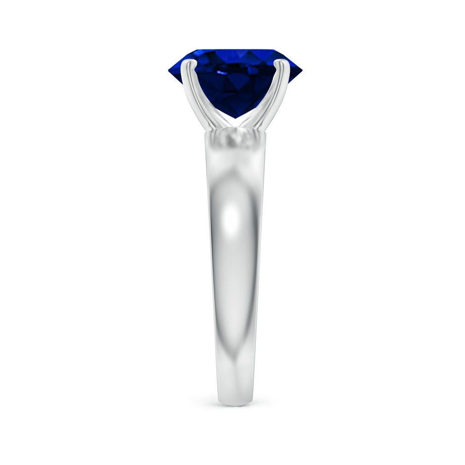 10x8mm AAAA Prong-Set Oval Blue Sapphire Solitaire Engagement Ring in P950 Platinum Side 299