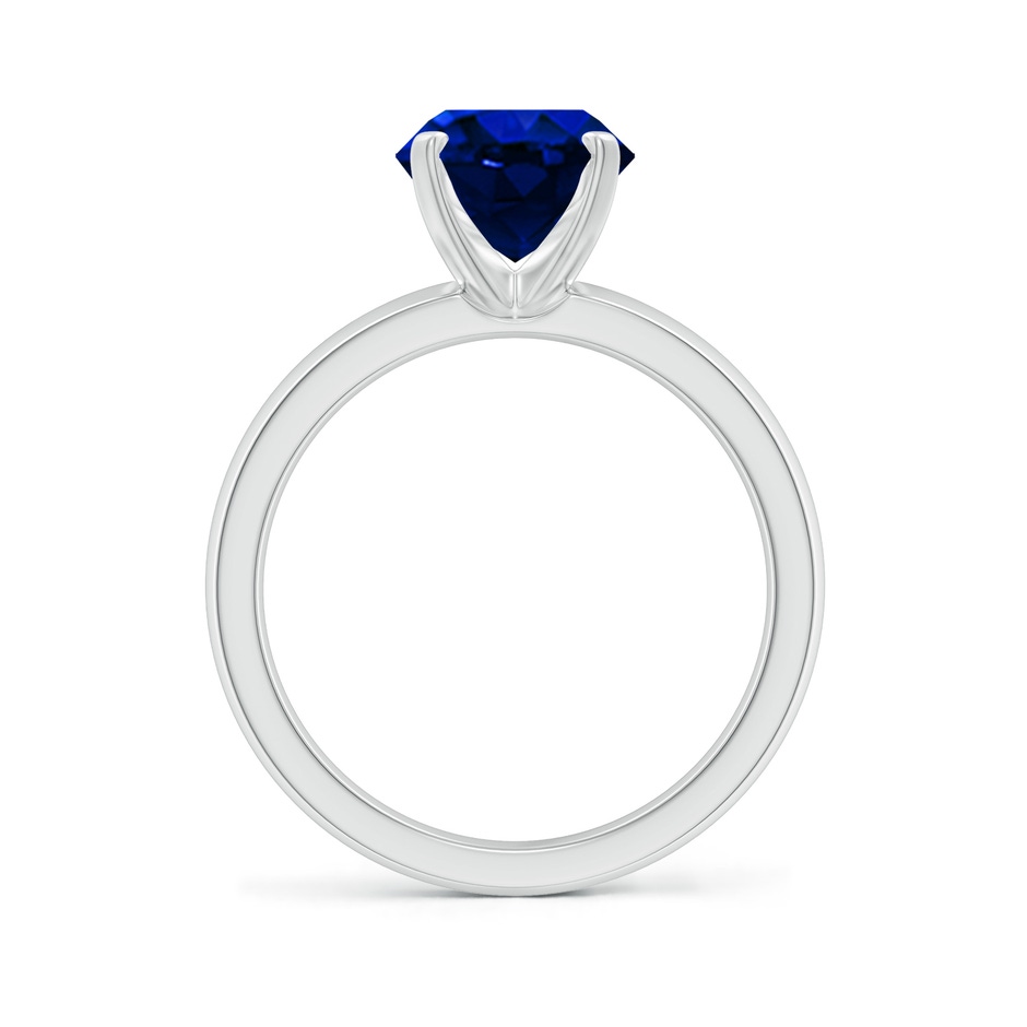 10x8mm AAAA Prong-Set Oval Blue Sapphire Solitaire Engagement Ring in White Gold Side 199