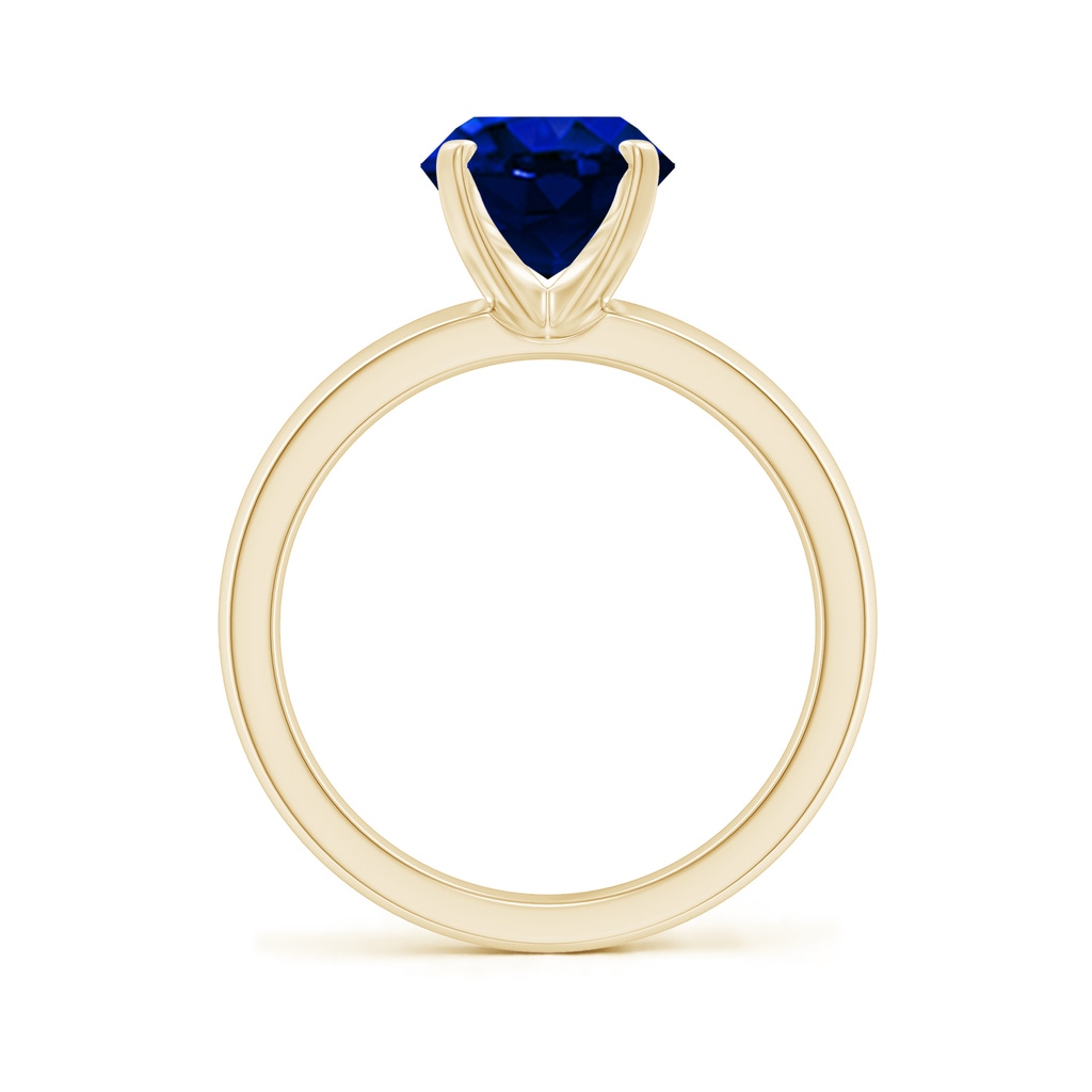 10x8mm AAAA Prong-Set Oval Blue Sapphire Solitaire Engagement Ring in Yellow Gold - side 199