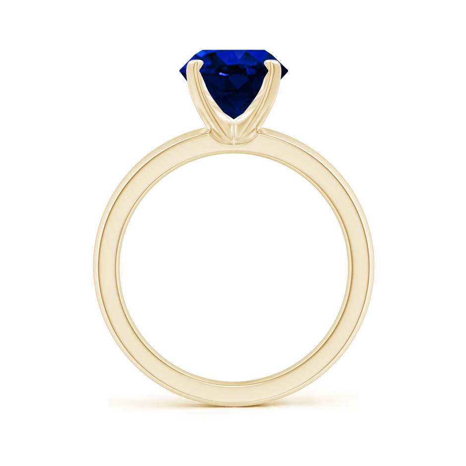10x8mm AAAA Prong-Set Oval Blue Sapphire Solitaire Engagement Ring in Yellow Gold Side 199