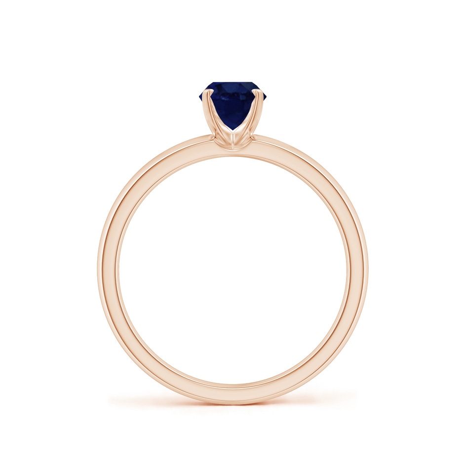 7x5mm A Prong-Set Oval Blue Sapphire Solitaire Engagement Ring in Rose Gold Side 199