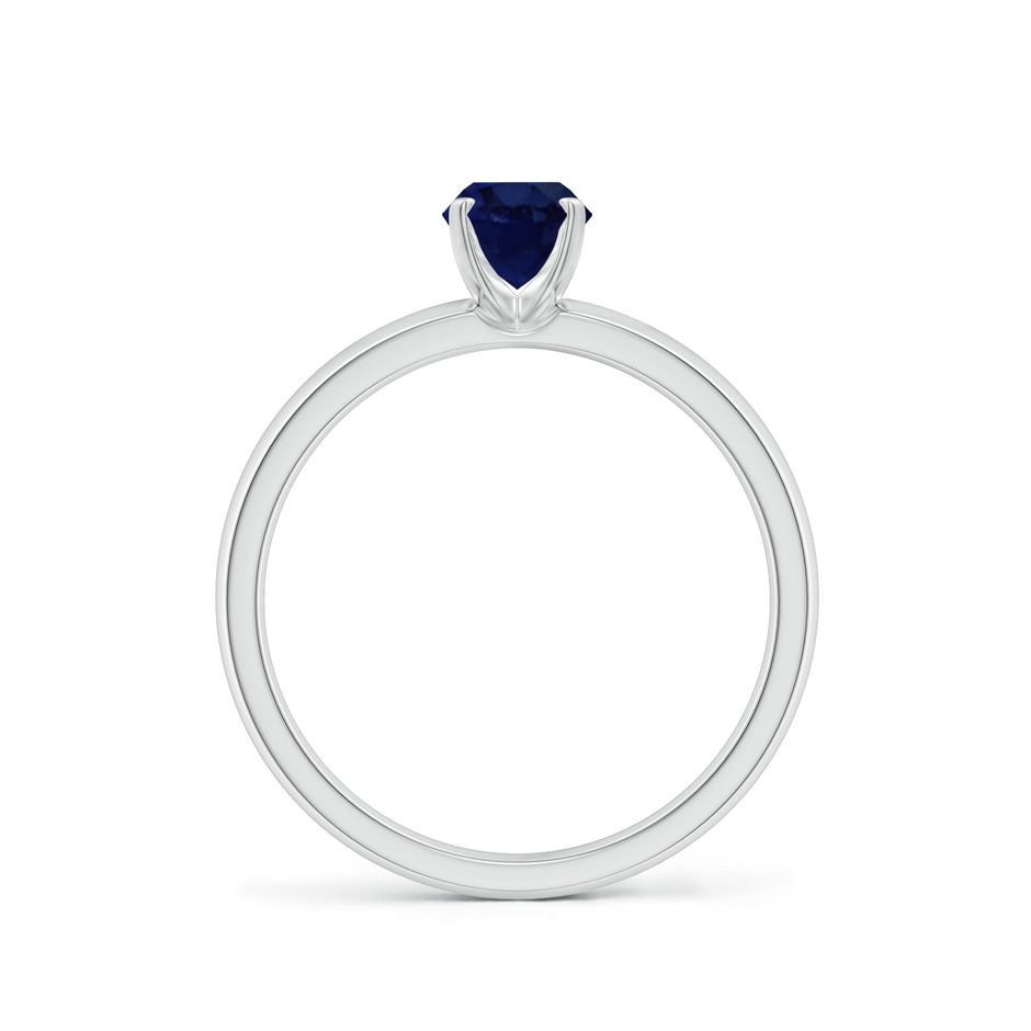 7x5mm A Prong-Set Oval Blue Sapphire Solitaire Engagement Ring in White Gold Side 199