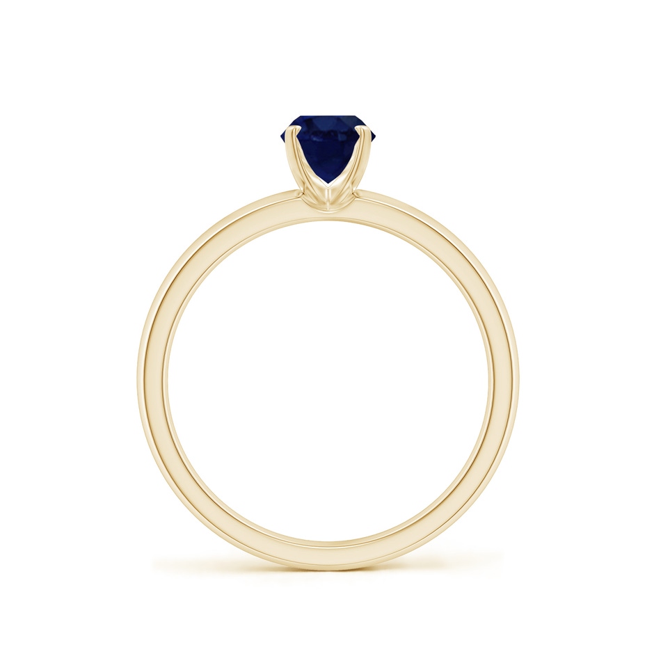 7x5mm A Prong-Set Oval Blue Sapphire Solitaire Engagement Ring in Yellow Gold Side 199
