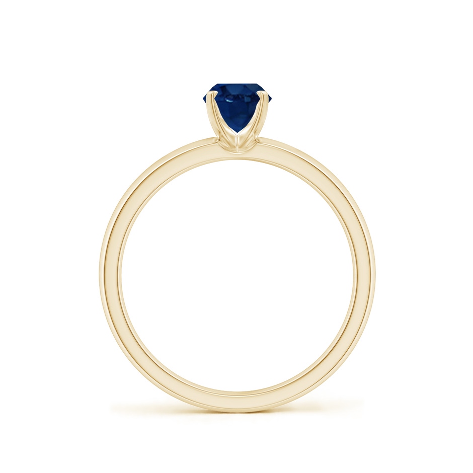 7x5mm AA Prong-Set Oval Blue Sapphire Solitaire Engagement Ring in Yellow Gold side 199