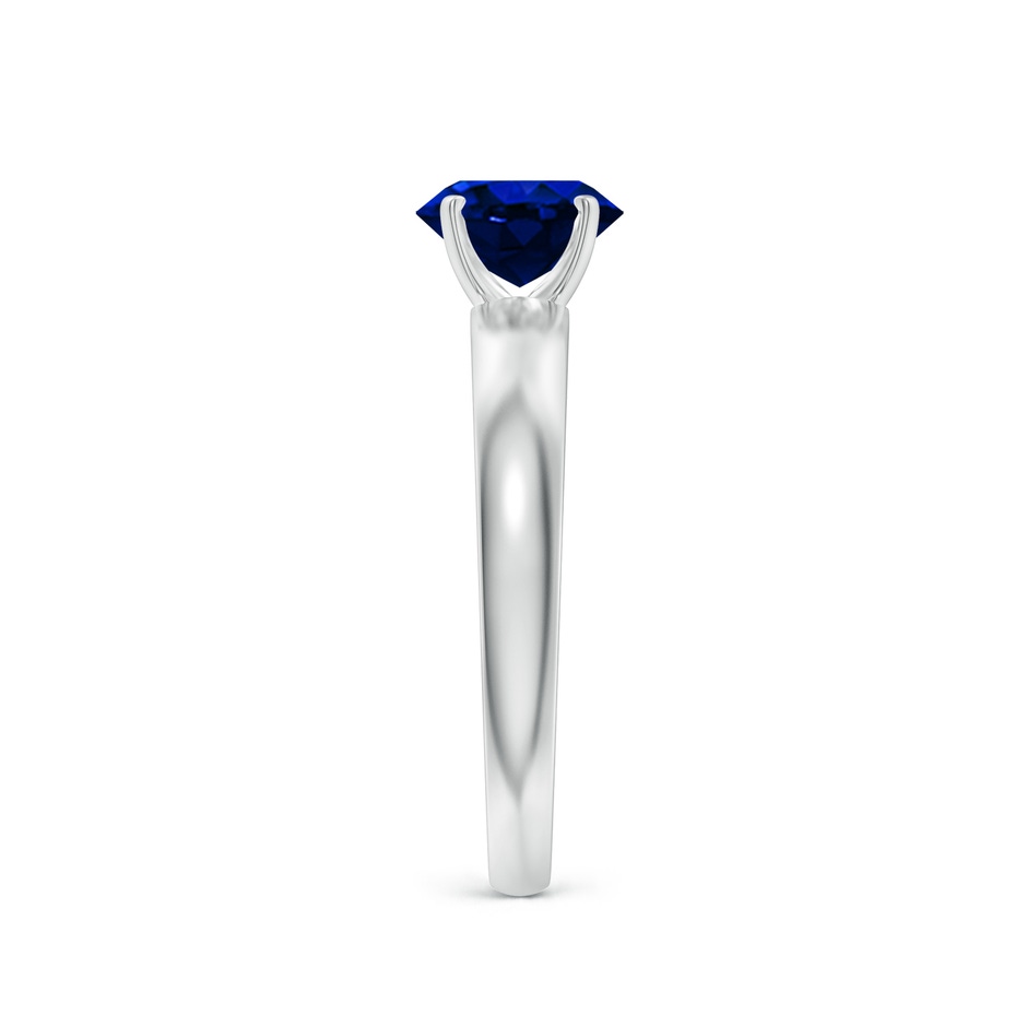 7x5mm AAAA Prong-Set Oval Blue Sapphire Solitaire Engagement Ring in P950 Platinum Side 299