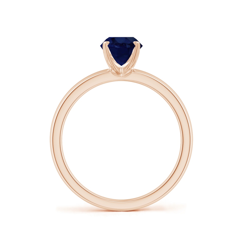 8x6mm A Prong-Set Oval Blue Sapphire Solitaire Engagement Ring in Rose Gold Side 199
