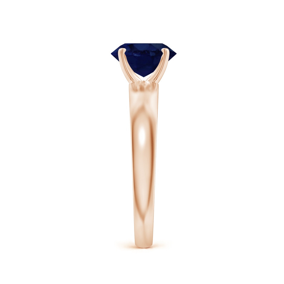 8x6mm A Prong-Set Oval Blue Sapphire Solitaire Engagement Ring in Rose Gold Side 299