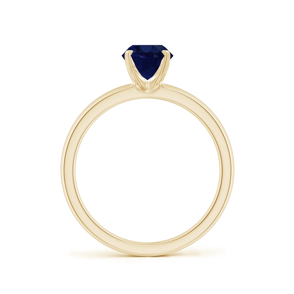 8x6mm A Prong-Set Oval Blue Sapphire Solitaire Engagement Ring in Yellow Gold Side 199