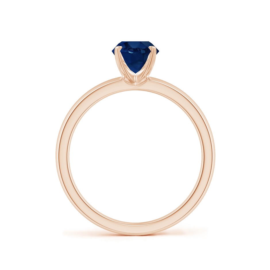 8x6mm AA Prong-Set Oval Blue Sapphire Solitaire Engagement Ring in Rose Gold side 199