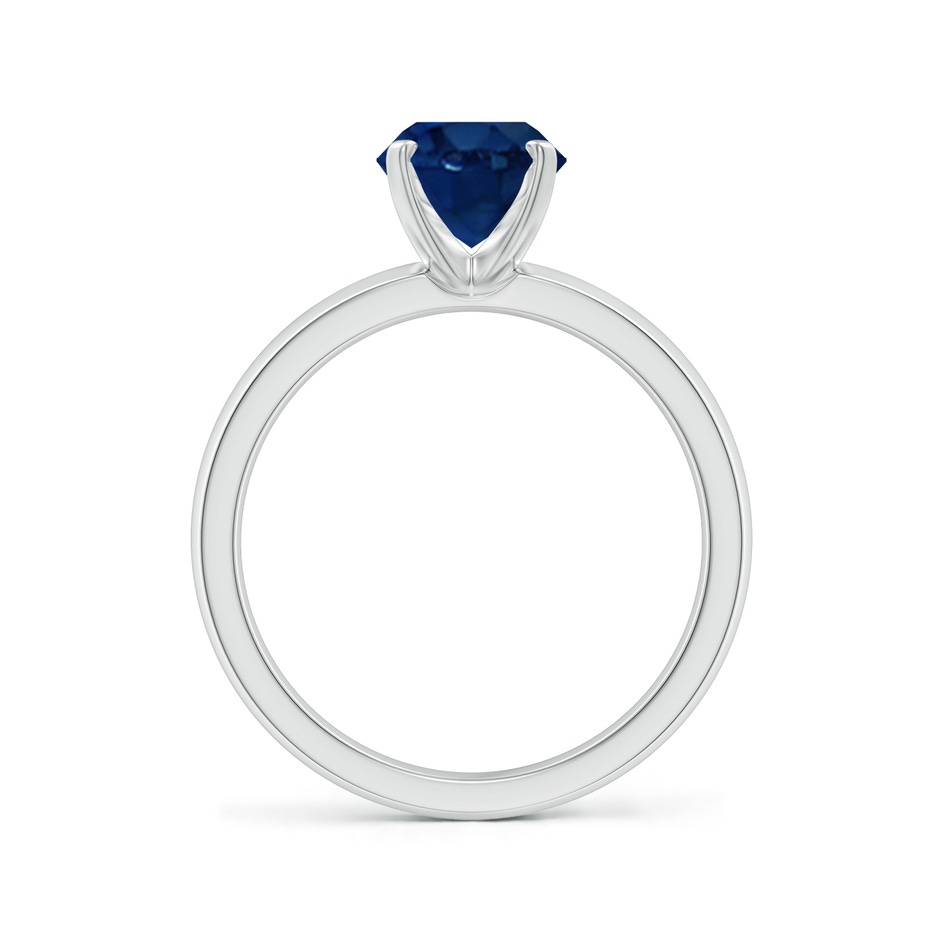 9x7mm AA Prong-Set Oval Blue Sapphire Solitaire Engagement Ring in White Gold side 199
