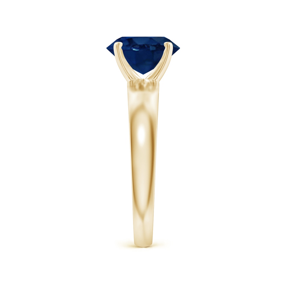 9x7mm AA Prong-Set Oval Blue Sapphire Solitaire Engagement Ring in Yellow Gold side 299