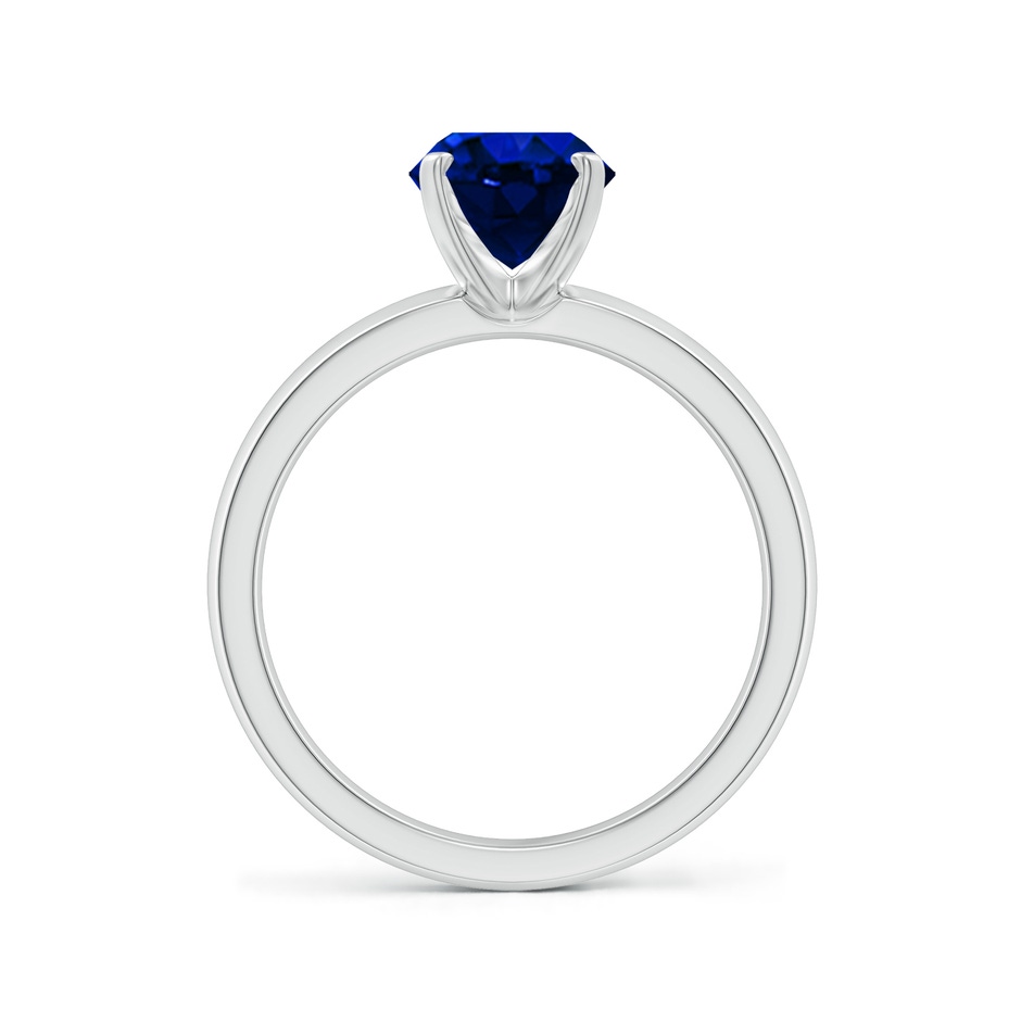 9x7mm Lab-Grown Prong-Set Oval Blue Sapphire Solitaire Engagement Ring in P950 Platinum side 199