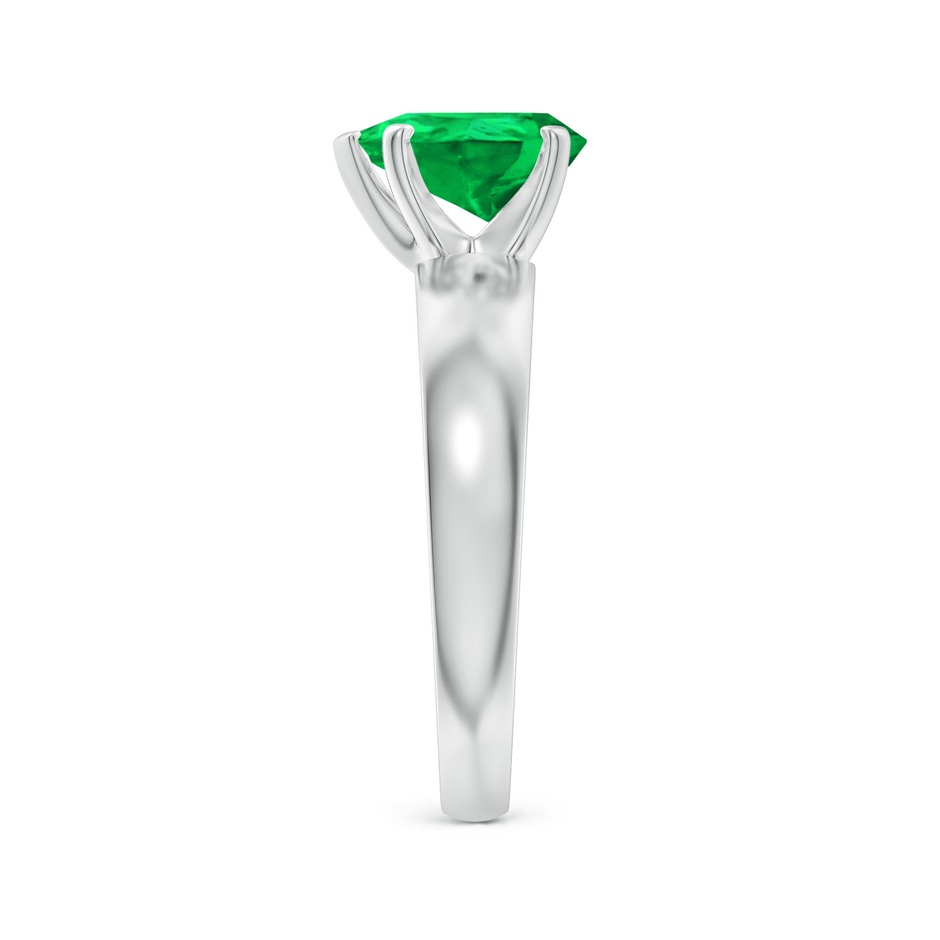 9x7mm AAA Prong-Set Pear Emerald Solitaire Engagement Ring in White Gold side 299