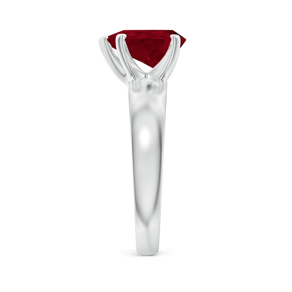 10x8mm AA Prong-Set Pear Ruby Solitaire Engagement Ring in P950 Platinum side 299