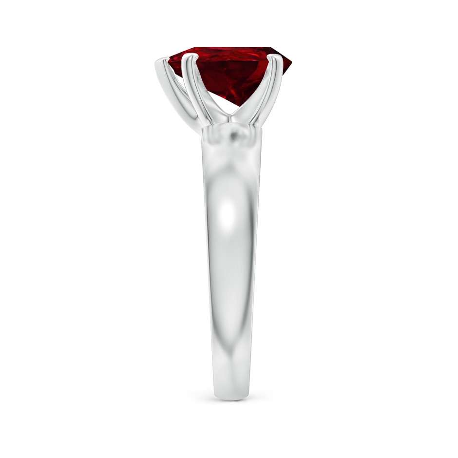 10x8mm AAAA Prong-Set Pear Ruby Solitaire Engagement Ring in P950 Platinum side 299