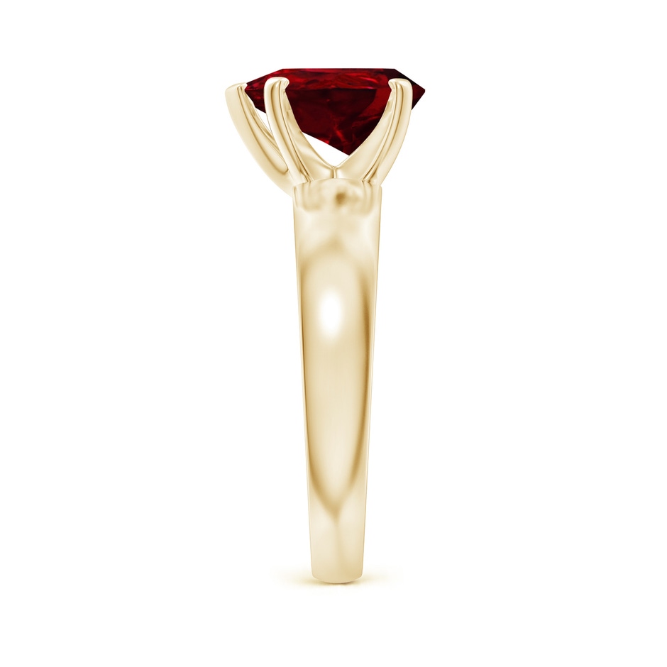 10x8mm AAAA Prong-Set Pear Ruby Solitaire Engagement Ring in Yellow Gold side 299