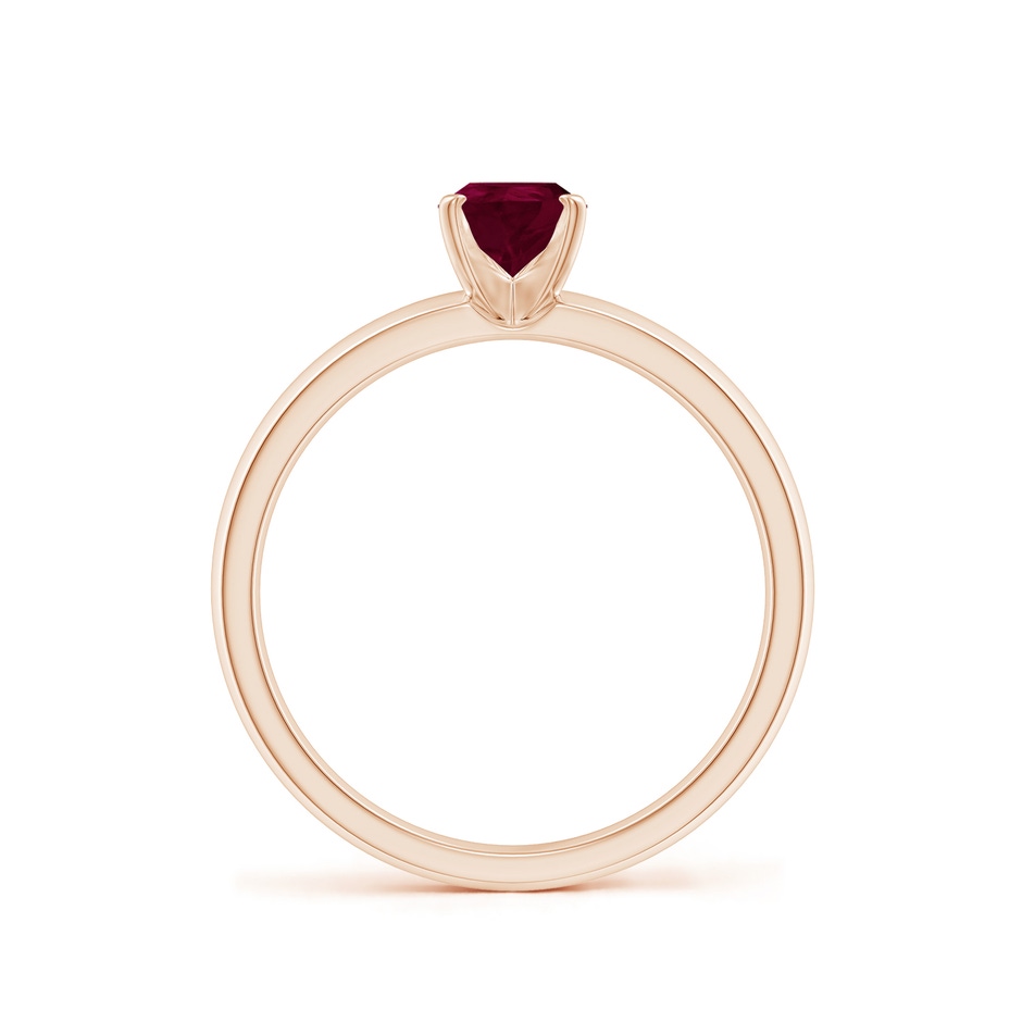 7x5mm A Prong-Set Pear Ruby Solitaire Engagement Ring in Rose Gold side 199