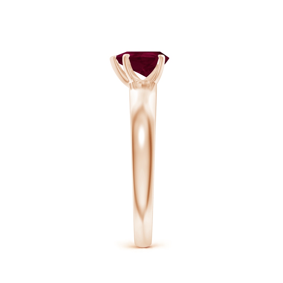 7x5mm A Prong-Set Pear Ruby Solitaire Engagement Ring in Rose Gold side 299