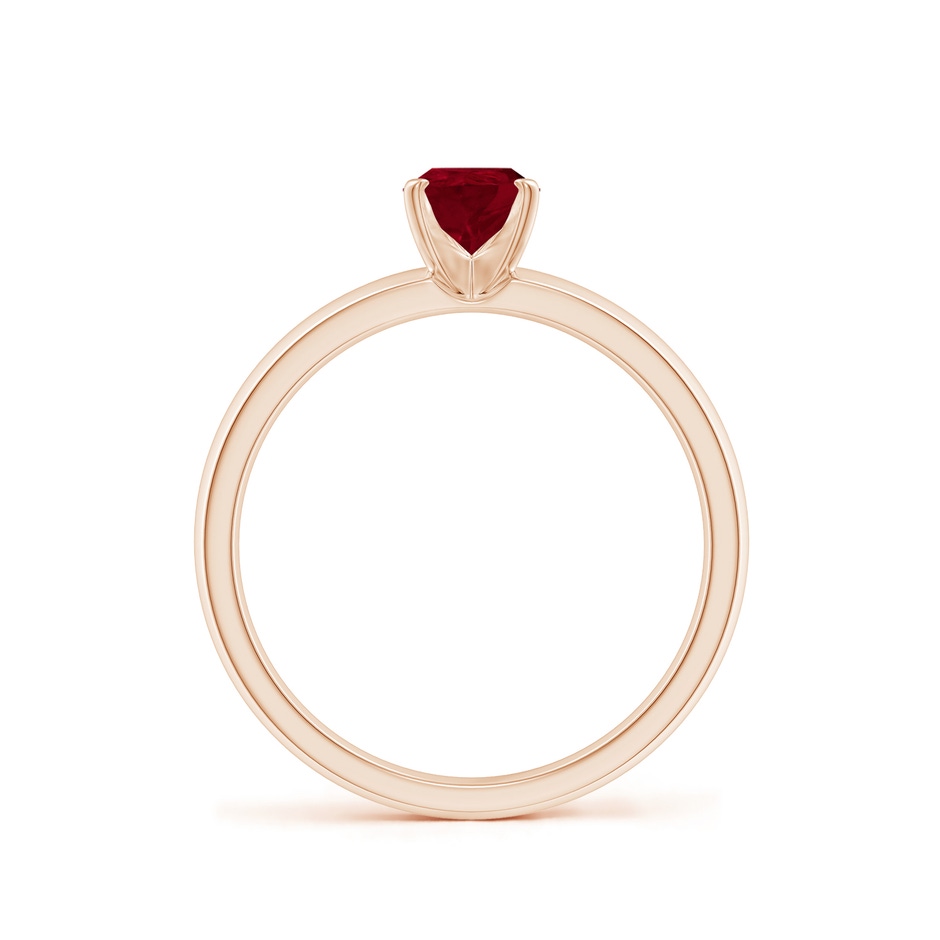 7x5mm AA Prong-Set Pear Ruby Solitaire Engagement Ring in Rose Gold side 199