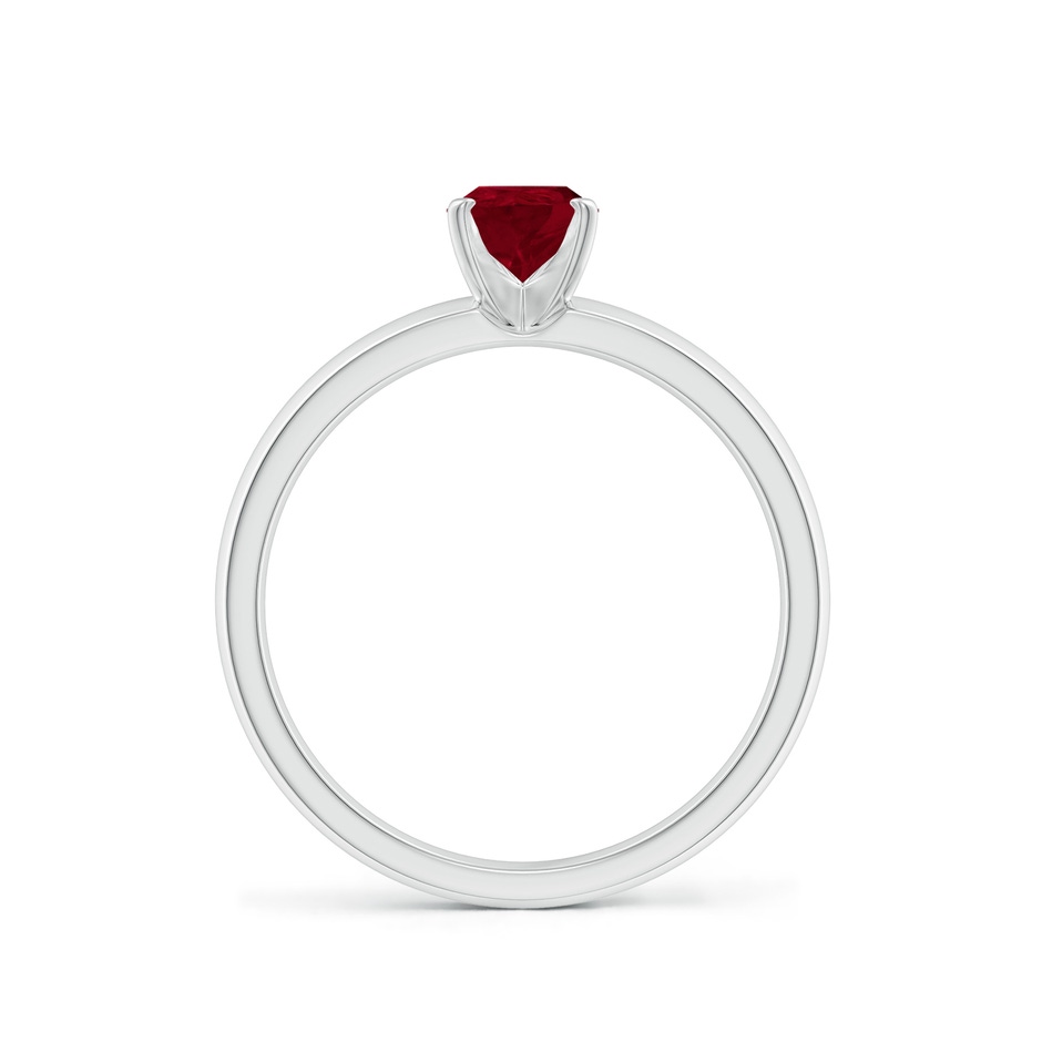 7x5mm AA Prong-Set Pear Ruby Solitaire Engagement Ring in White Gold side 199