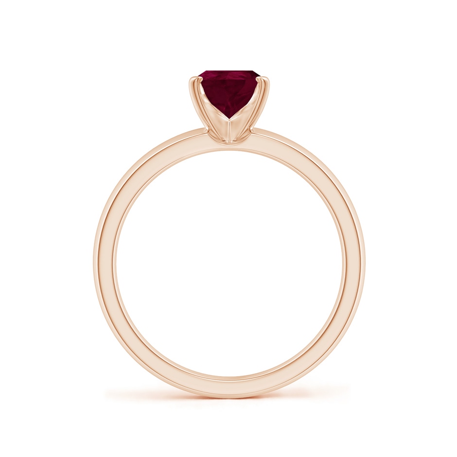 8x6mm A Prong-Set Pear Ruby Solitaire Engagement Ring in Rose Gold side 199