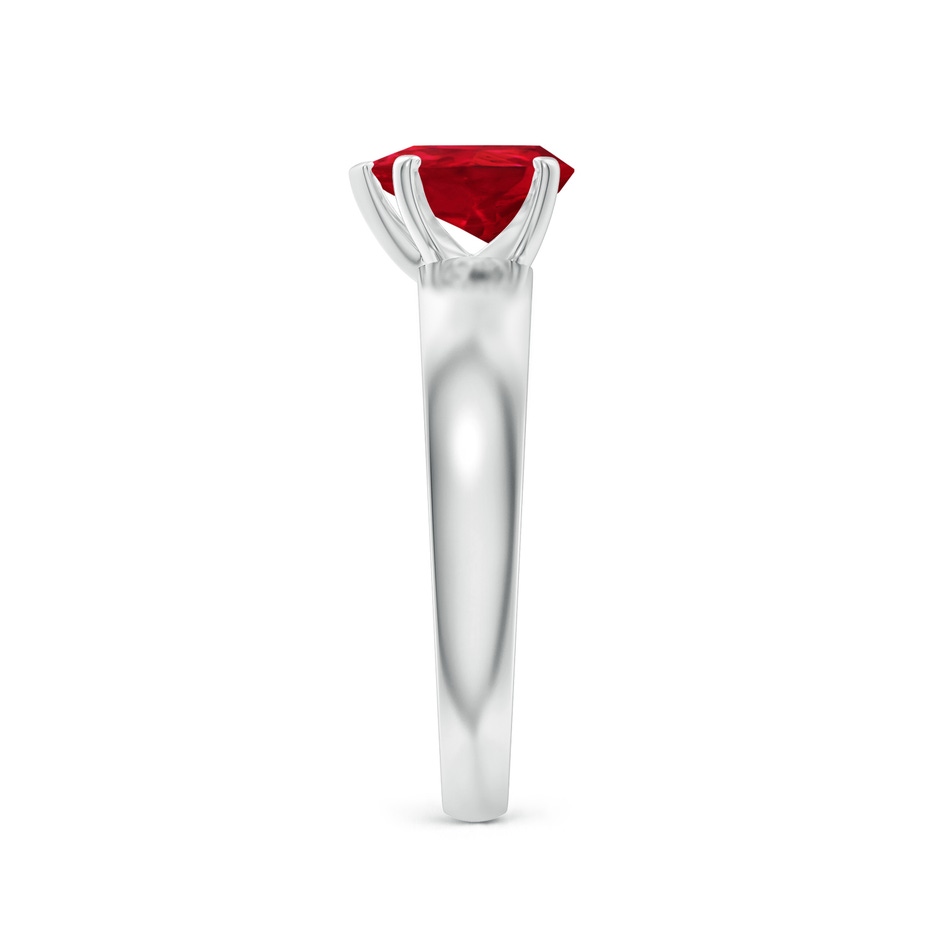 8x6mm AAA Prong-Set Pear Ruby Solitaire Engagement Ring in P950 Platinum side 299