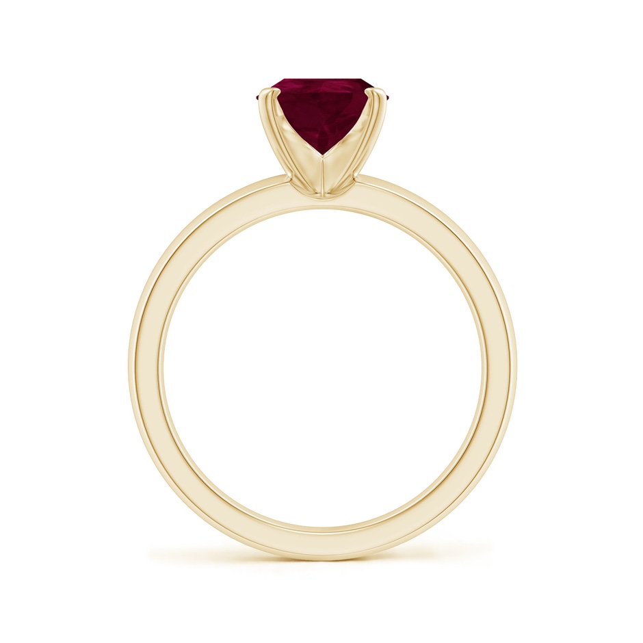 9x7mm A Prong-Set Pear Ruby Solitaire Engagement Ring in Yellow Gold side 199