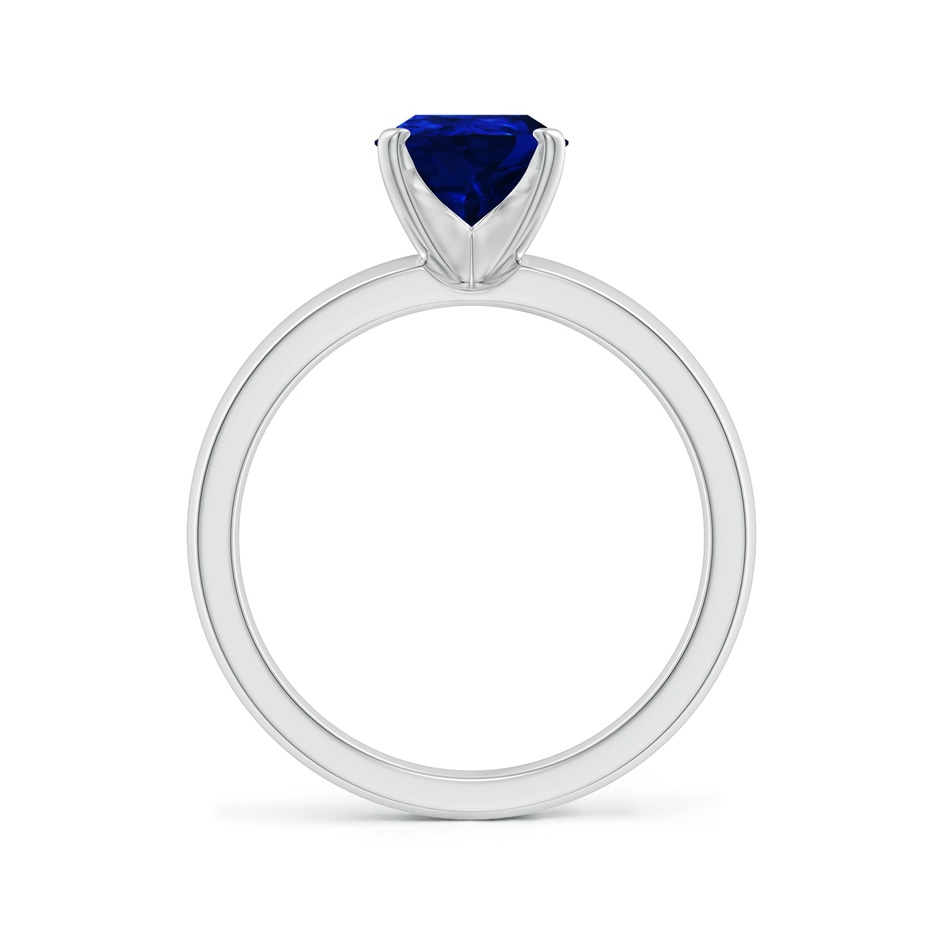 9x7mm Lab-Grown Prong-Set Pear Blue Sapphire Solitaire Engagement Ring in P950 Platinum side 199