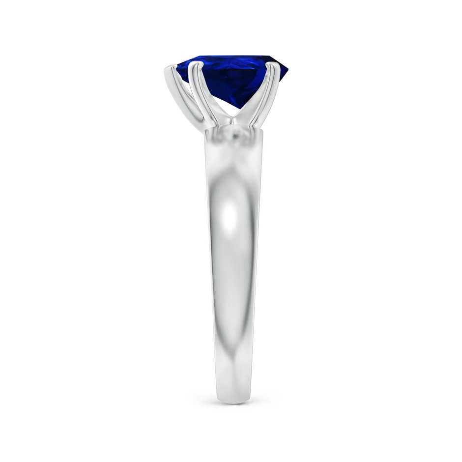 9x7mm Lab-Grown Prong-Set Pear Blue Sapphire Solitaire Engagement Ring in P950 Platinum side 299