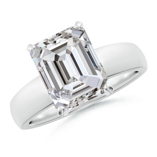 10x7mm IJI1I2 Prong-Set Emerald-Cut Diamond Solitaire Engagement Ring in P950 Platinum