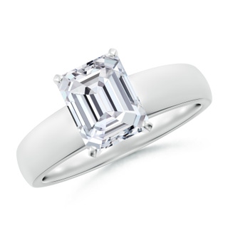 8x6mm HSI2 Prong-Set Emerald-Cut Diamond Solitaire Engagement Ring in P950 Platinum