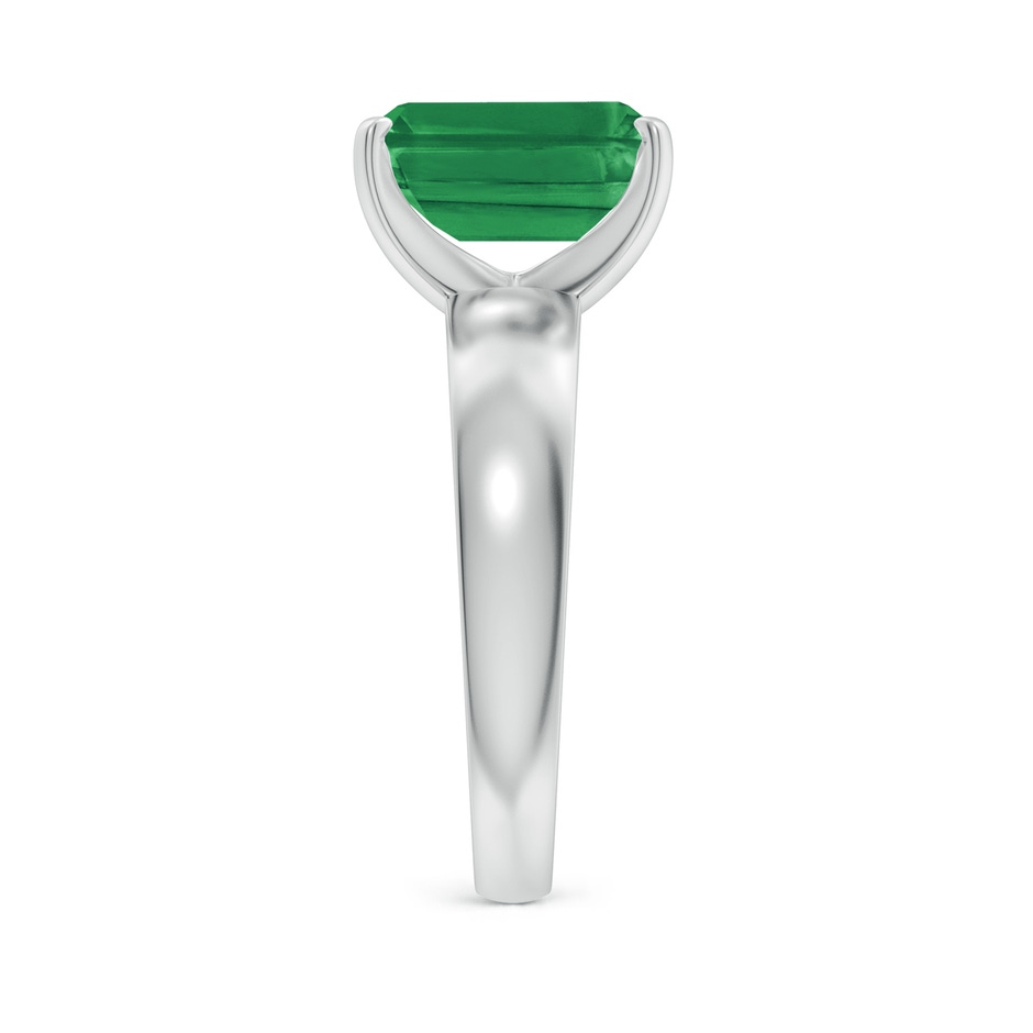 10x8mm AA Prong-Set Emerald-Cut Emerald Solitaire Engagement Ring in P950 Platinum side 299